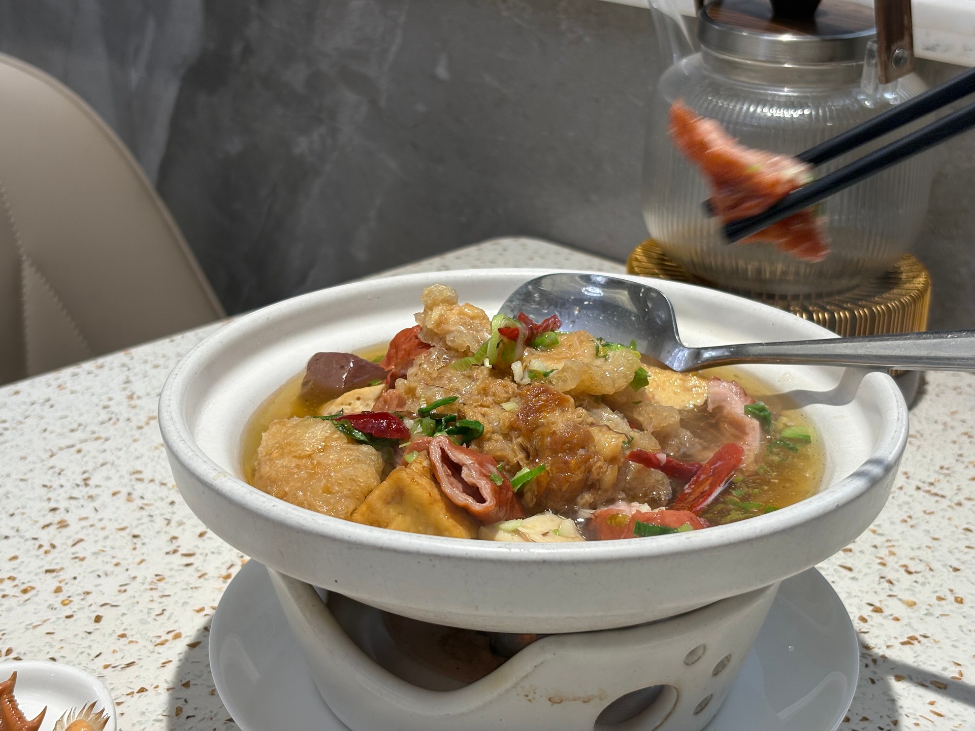 鸭血豆干大肠煲
